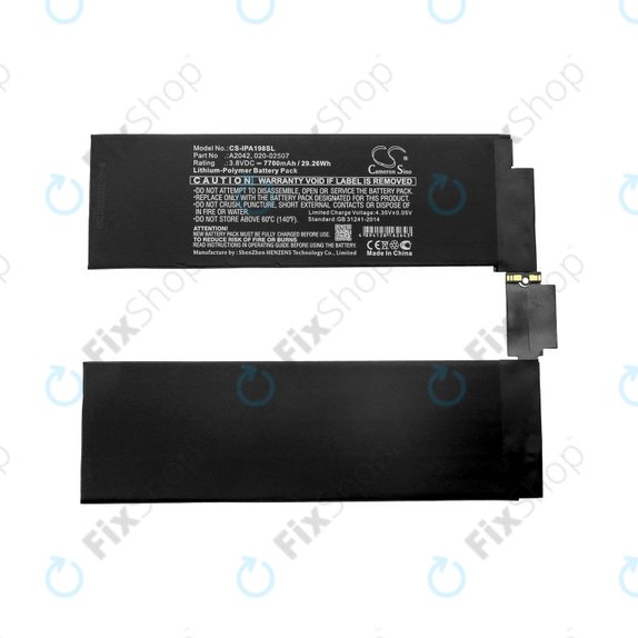 Apple iPad Pro 11.0 (1st Gen 2018) - Baterija A2042, 020-02507 7700mAh HQ