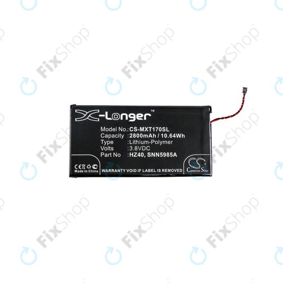 Baterija za Motorola Moto Z2 Play XT1710-09, 2800mAh, Li-Pol, 3.8 V, HZ40, HQ