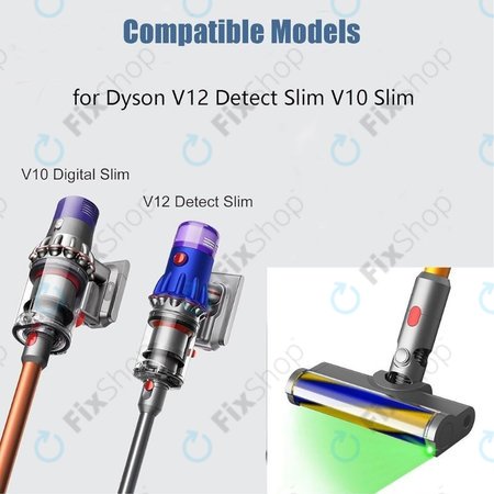 Dyson V12 - Talna šoba z zeleno lučjo LED