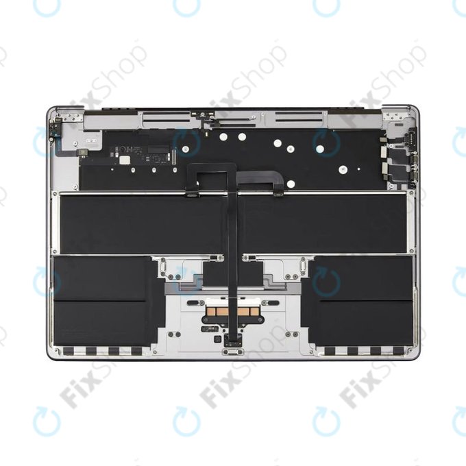 Zgornji okvir tipkovnice za MacBook Air 15", A3114 (2024), US tipkovnico in baterijo, Space Gray, 661-40266, Genuine Apple