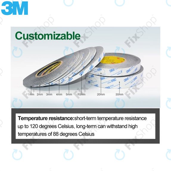 3M - Dvostranski lepilni trak - 2mm x 50 m (črn)