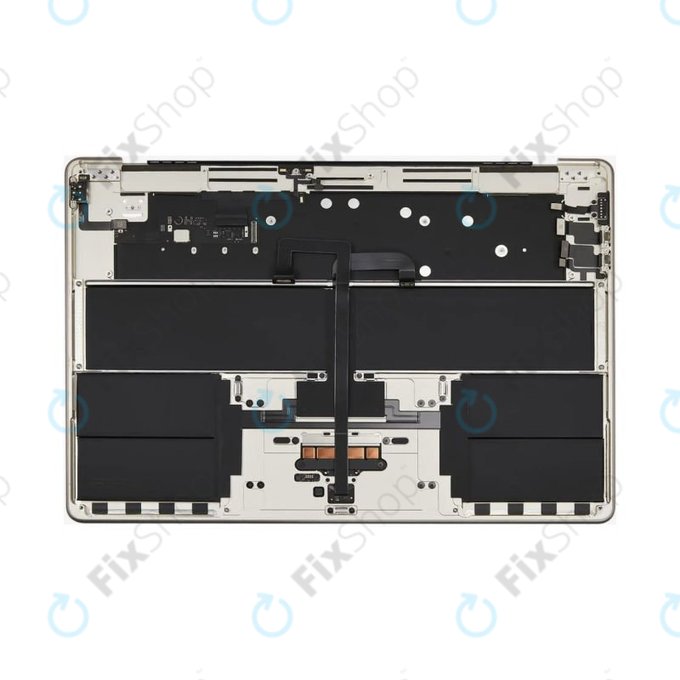 Zgornji okvir tipkovnice za MacBook Air 15", A3114 (2024), US tipkovnico in baterijo, Starlight, 661-40268, Genuine Apple