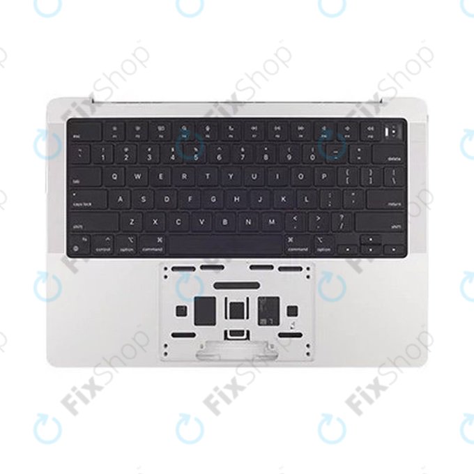 Zgornji okvir tipkovnice za MacBook Pro 14", A2442 (2021), A2779 (2023), US tipkovnico in baterijo, Silver, 661-21973, Genuine Apple