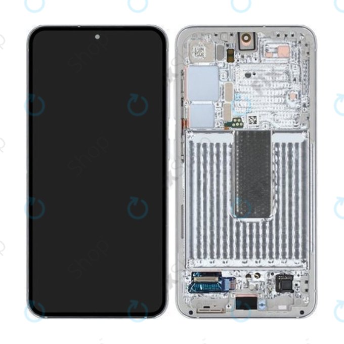 Samsung Galaxy S23 S911B - LCD zaslon + steklo na dotik + okvir (Lime) - GH82-30481F, GH82-30480F Genuine Service Pack