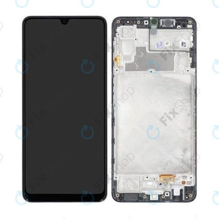 Samsung Galaxy M22 M225F - LCD zaslon + steklo na dotik + okvir (Black) - GH82-26153A, GH82-26866A Genuine Service Pack
