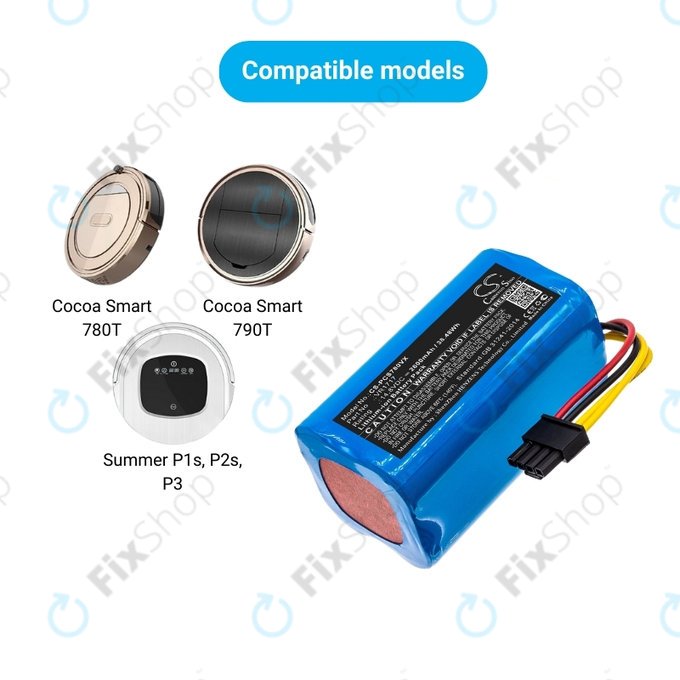 Proscenic Cocoa Smart 780T, 790T, Summer P1s, P2s - Baterija VR1717 Li-Ion 14.8V 2600mAh HQ