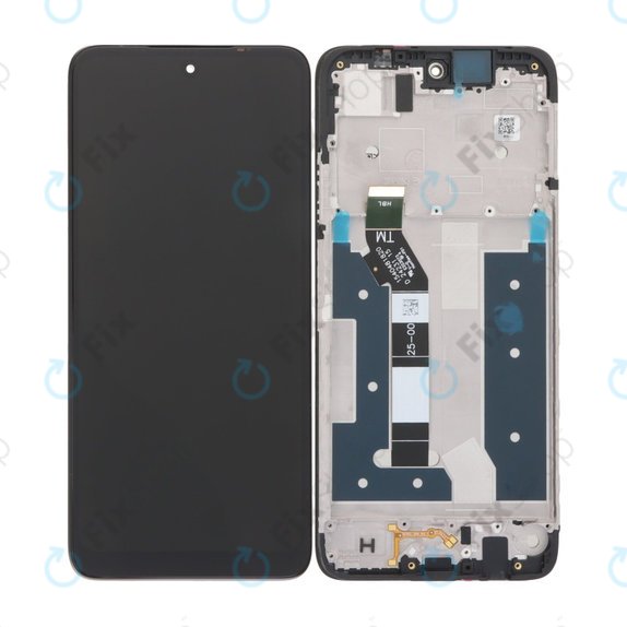 Motorola Moto G35 5G - LCD zaslon + steklo na dotik + okvir (Black) TFT