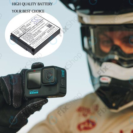Baterija za GoPro HD Hero, Hero2, 1100mAh, Li-Ion, 3.7V, AHDBT-001, HQ