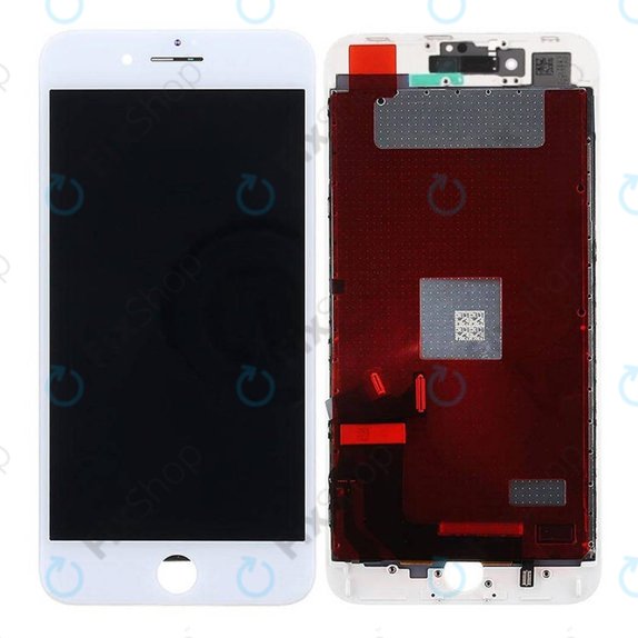 Zaslon za iPhone 8 Plus, White, Steklo na dotik z okvirjem, Refurbished