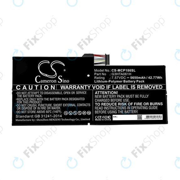 Microsoft Surface Pro 7 - Baterija G3HTA061H 5650mAh HQ