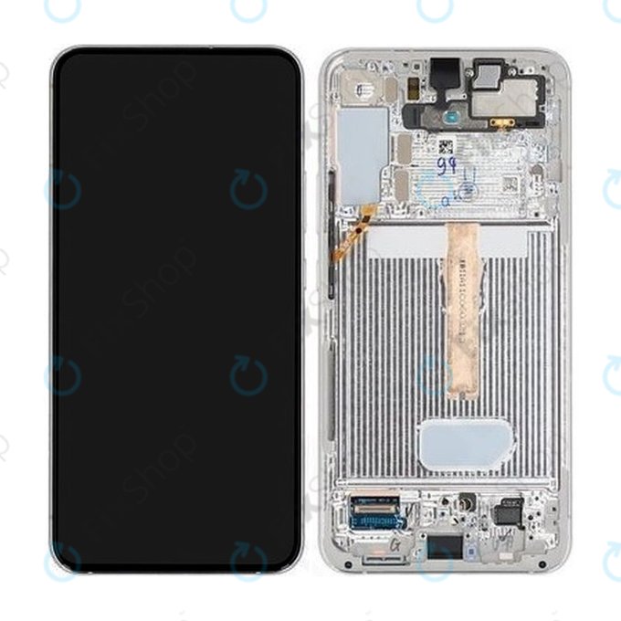 Samsung Galaxy S22 Plus S906B - LCD zaslon + steklo na dotik + okvir (Phantom White) - GH82-27500B, GH82-27501B Genuine Service Pack