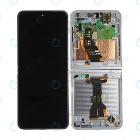 Samsung Galaxy Z Flip 6 F741B - LCD zaslon + steklo na dotik + okvir (Light Blue) - GH82-35014C Genuine Service Pack