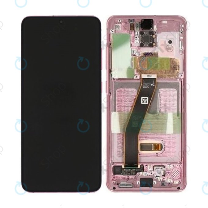 Samsung Galaxy S20 G980F - LCD zaslon + steklo na dotik + okvir (Cloud Pink) - GH82-22123C, GH82-22131C, GH82-31432C, GH82-31433C Genuine Service Pack