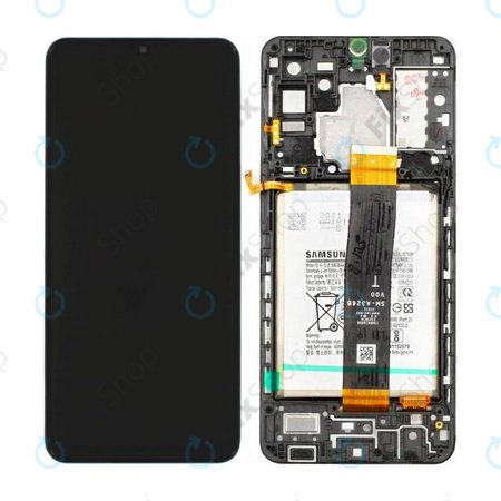 Samsung Galaxy A32 5G A326B - LCD zaslon + steklo na dotik + okvir + baterija (Awesome Black) - GH82-25453A, GH82-25454A Genuine Service Pack