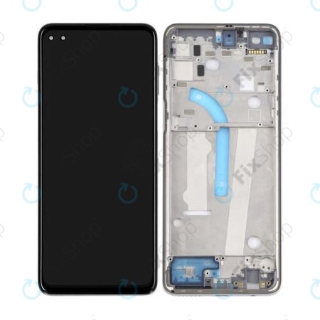 Motorola Moto G100 XT2125 - LCD zaslon + steklo na dotik + okvir (Slate Grey) TFT