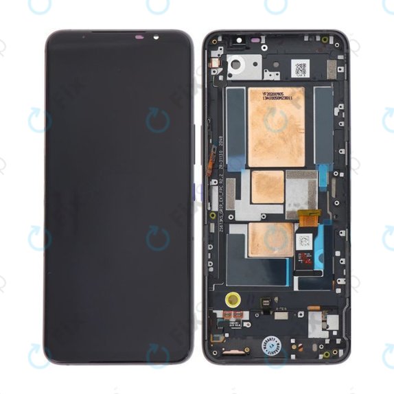 Asus ROG Phone 5 ZS673KS - LCD zaslon + steklo na dotik + okvir (Storm White) - 90AI0052-R20021 Genuine Service Pack