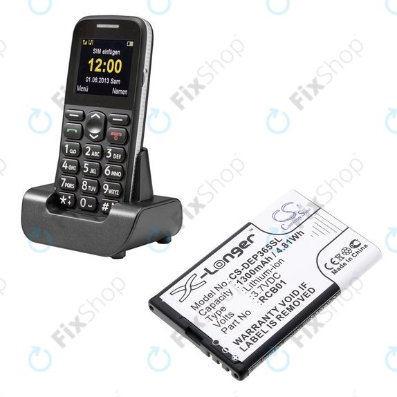 Baterija za Doro Primo 365, 1300mAh, Li-Ion, 3.7V, RCB01, HQ