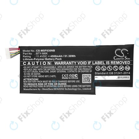 Baterija za MSI GF63, MSI GF75, MSI GS63, 4500mAh, Li-Pol, 11.4V, BTY-M6K, HQ