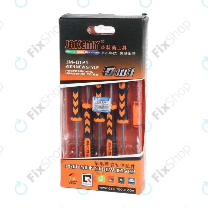 Jakemy JM-8121 - Komplet izvijačev za servis Apple in Samsung telefonov 5 v 1