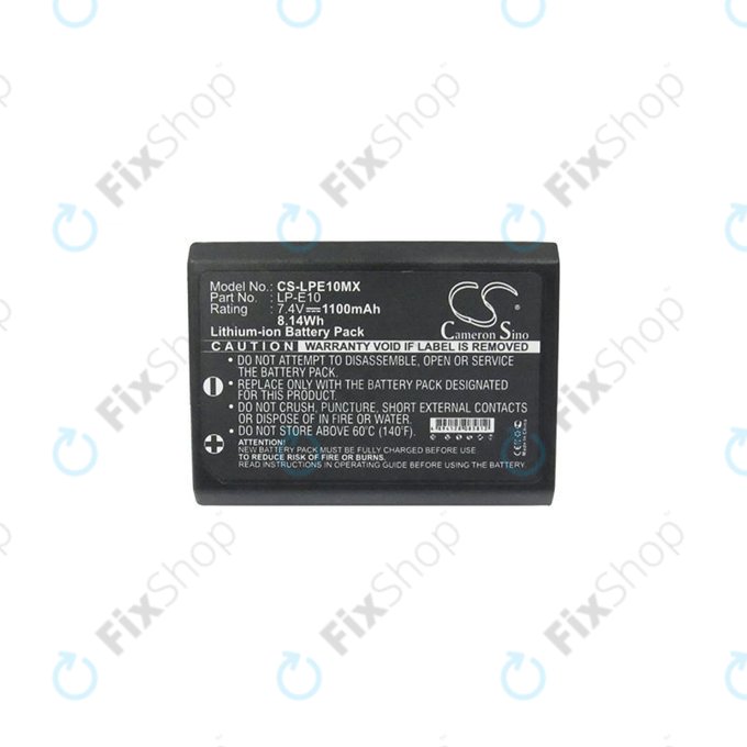 Canon EOS 1100D, 1200D, Kiss X50, Rebel T3, T5 - Baterija LP-E10 Li-Ion 1100mAh HQ