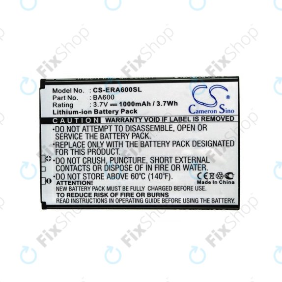 Baterija za Sony Ericsson Kumquat, ST25, ST25i, Xperia U, 1000mAh, Li-Ion, 3.7V, BA600, HQ