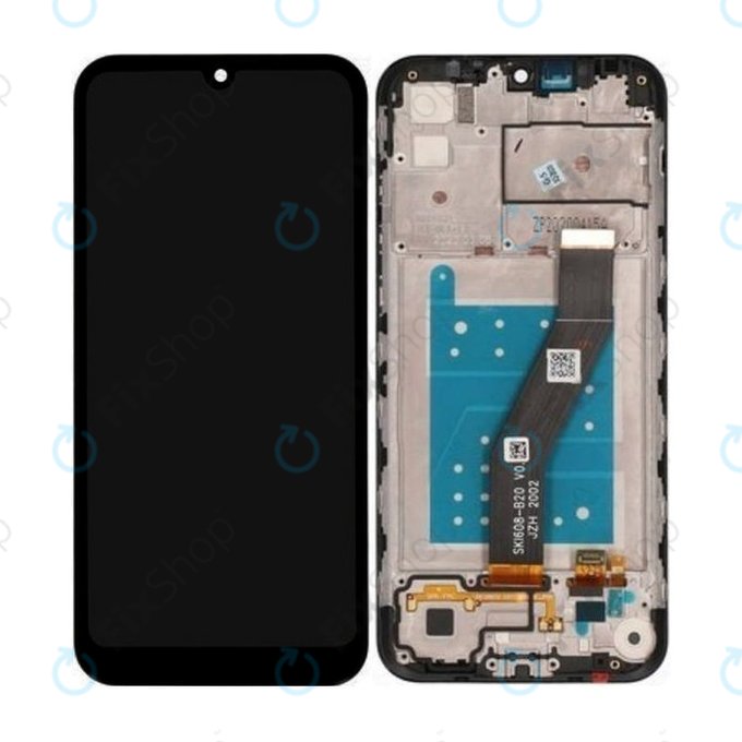 Motorola Moto E6s - LCD zaslon + steklo na dotik + okvir (Black) - 5D68C16500, 5D68C16980 Genuine Service Pack