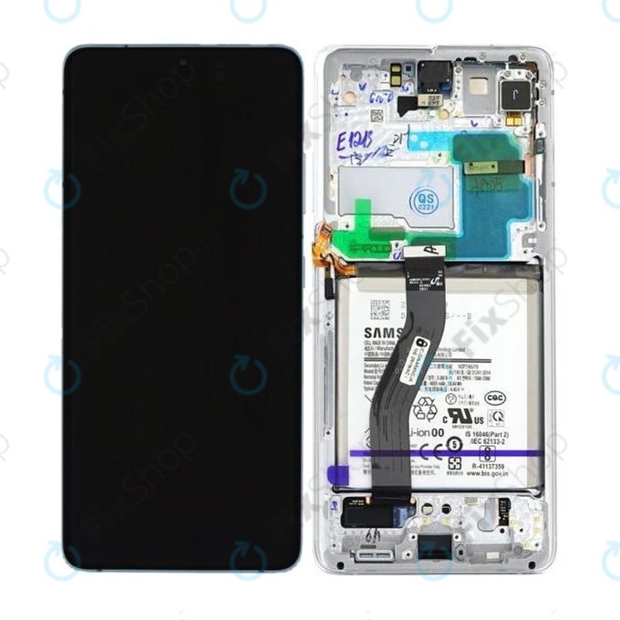 Samsung Galaxy S21 Ultra G998B - LCD zaslon + steklo na dotik + okvir + baterija (Phantom Silver) - GH82-24591B, GH82-24925B Genuine Service Pack