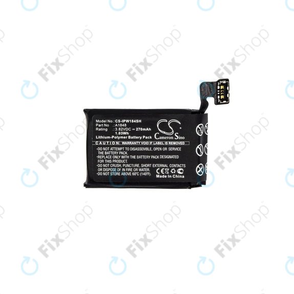Baterija za Apple Watch 3 38 mm, 270mAh, GPS + Cellular Version, Li-Pol, 3.82 V, A1848, HQ