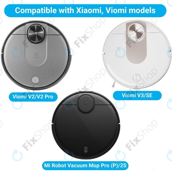 Komplet nadomestnih delov za Xiaomi Viomi V2, V2 Pro, V3, SE, Mi Robot Vacuum Mop Pro (P), 2S (1x Glavna krtača, 2x Filter, 2x Stranska krtača, 2x Krpa za brisanje)