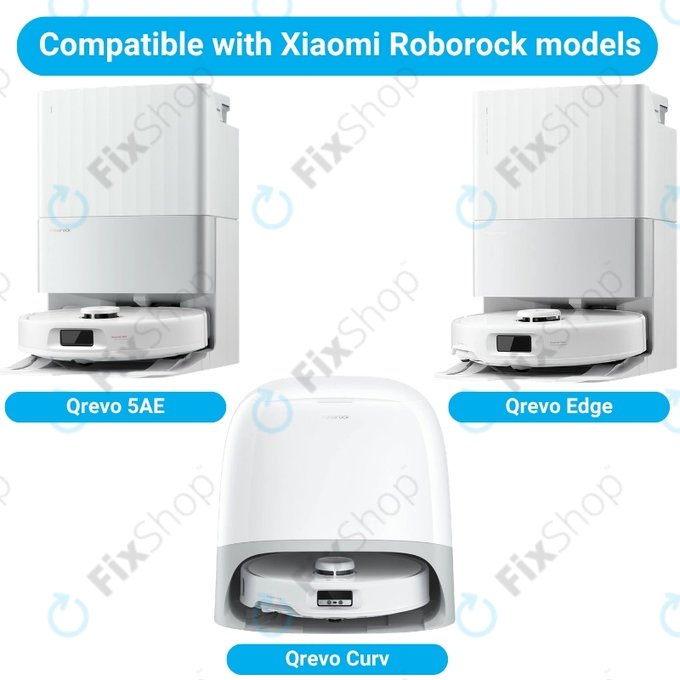 Komplet nadomestnih delov za Xiaomi Roborock Qrevo, Qrevo Curv, Qrevo Edge, Qrevo 5AE (1x Glavna krtača, 2x Filter, 2x Stranska krtača)
