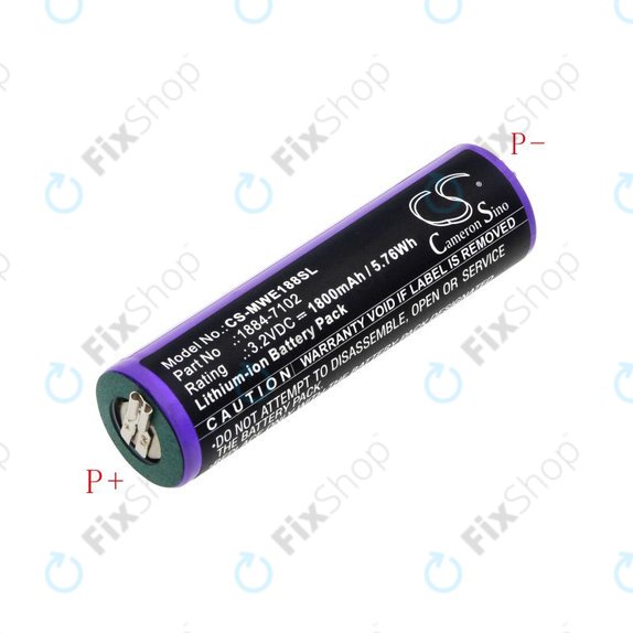 Baterija za Moser Ermila 1884, 1885, Wahl 1884 LI+PRO, Wahl Ermila 1884, 1885, 1800mAh, LiFePO4, 3.2V, -, HQ