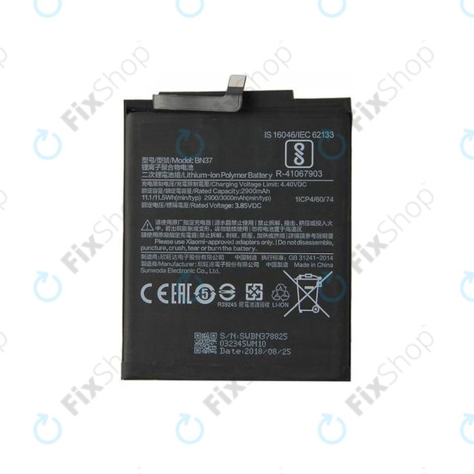 Xiaomi Redmi 6, Redmi 6A - Baterija BN37 3000mAh