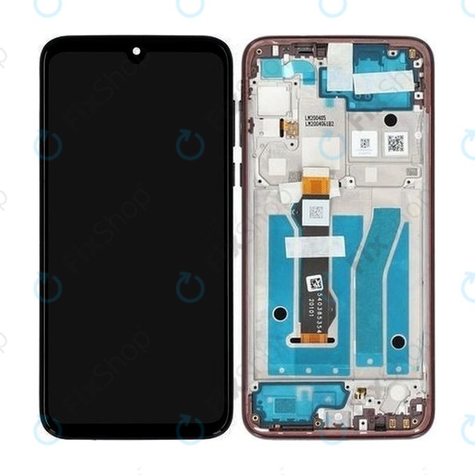 Motorola Moto G8 Plus - LCD zaslon + steklo na dotik + okvir (Dark Red) - 5D68C15529 Genuine Service Pack