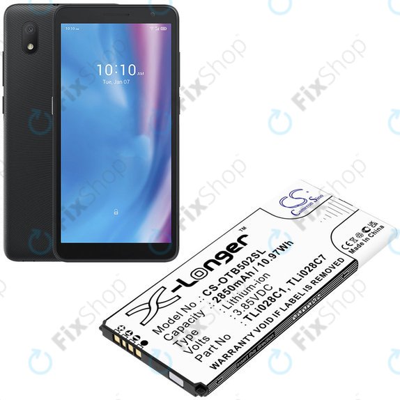 Baterija za Alcatel 1b 2020, Alcatel Ot-5002a, 2850mAh, Li-Ion, 3.85V, TLI028C1, HQ