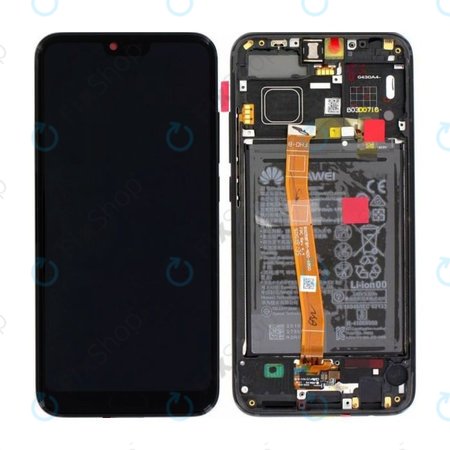 Huawei Honor 10 - LCD zaslon + steklo na dotik + okvir + baterija (Midnight Black) - 02351XBM Genuine Service Pack