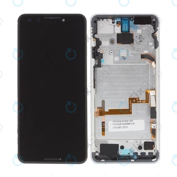 Google Pixel 3 - LCD zaslon + steklo na dotik + okvir (Clearly White) - 20GB1WW0S03 Genuine Service Pack