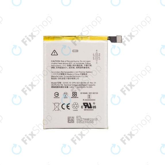 Google Pixel 3 XL - Baterija G013C-B 3430mAh - G823-00114-01 Genuine Service Pack