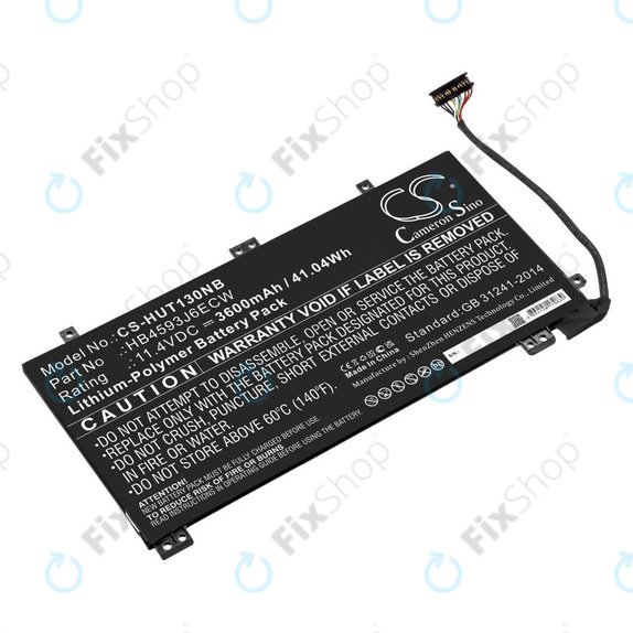 Baterija za Huawei MateBook 13, 13 i7, 3600mAh, Li-Pol, 11.4V, HB4593J6ECW, HQ