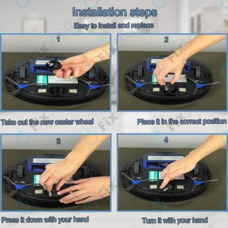 Eufy Robovac-series - Sprednje kolo (Črna)