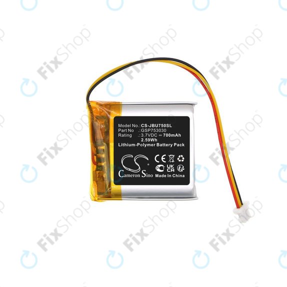 Baterija za JBL Tune 750, 700mAh, Li-Pol, 3.7V, GSP753030, HQ
