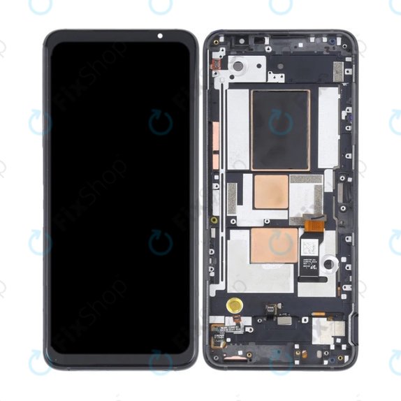 Asus ROG Phone 5 ZS673KS - LCD zaslon + steklo na dotik + okvir (Phantom Black) OLED