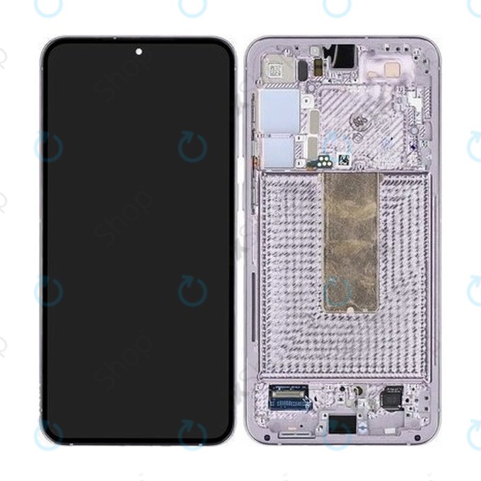 Samsung Galaxy S23 Plus S916B - LCD zaslon + steklo na dotik + okvir (Lavender) - GH82-30478D, GH82-30476D, GH82-30477D Genuine Service Pack