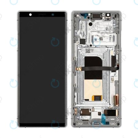 Sony Xperia 5 - LCD zaslon + steklo na dotik + okvir (Grey) - 1319-9455 Genuine Service Pack