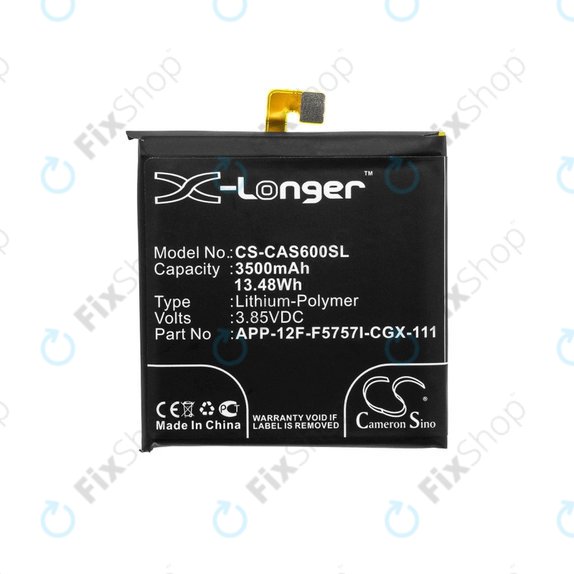 Baterija za Caterpillar CAT S60, 3500mAh, Li-Pol, 3.85 V, APP-12F-F5757I-CGX-111, HQ