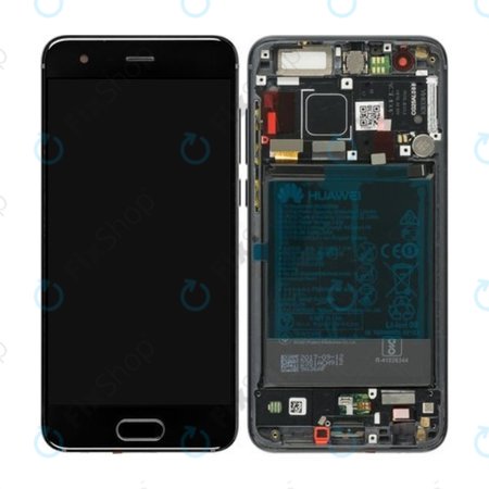 Huawei Honor 9 - LCD zaslon + steklo na dotik + okvir + baterija (Midnight Black) - 02351LGK Genuine Service Pack