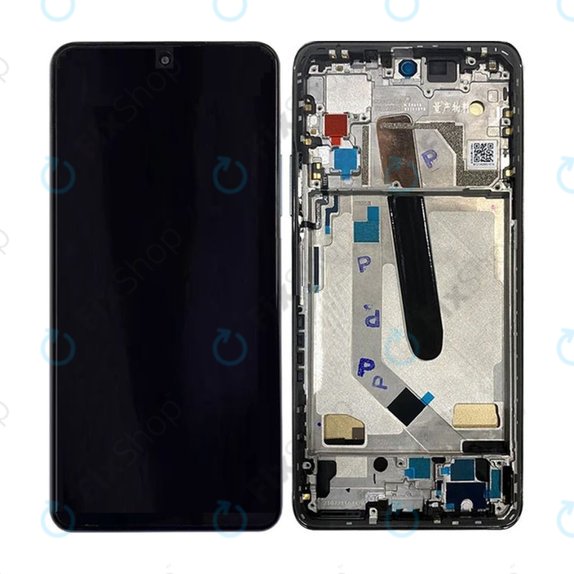 Xiaomi Mi 11i M2012K11G - LCD zaslon + steklo na dotik + okvir (Black) TFT