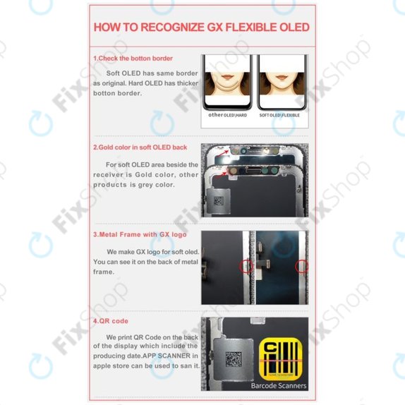 Zaslon Hard OLED za iPhone 13 Mini, Steklo na dotik z okvirjem, FixPremium