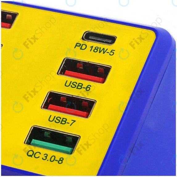 Mechanic iCharge 8 Pro - servisna USB polnilna postaja z USB-C, USB 3.0 in brezžičnim polnjenjem