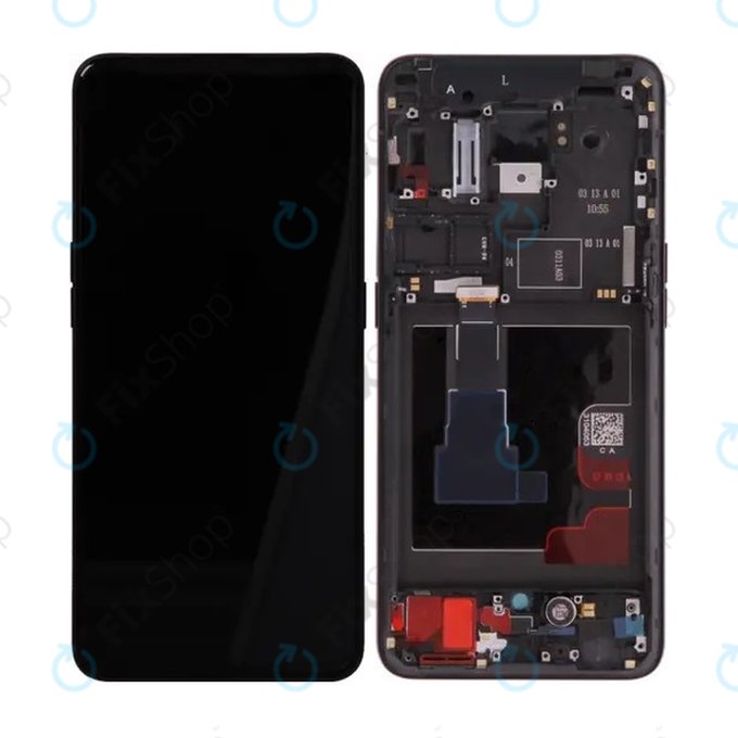 Oppo Reno 2 - LCD zaslon + steklo na dotik + okvir (Black) - O-4902800 Genuine Service Pack