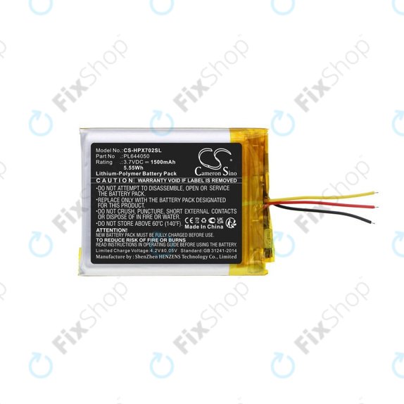 Baterija za HyperX Cloud Flight, Cloud Alpha, 1500mAh, Li-Pol, 3.7V, PL644050, HQ